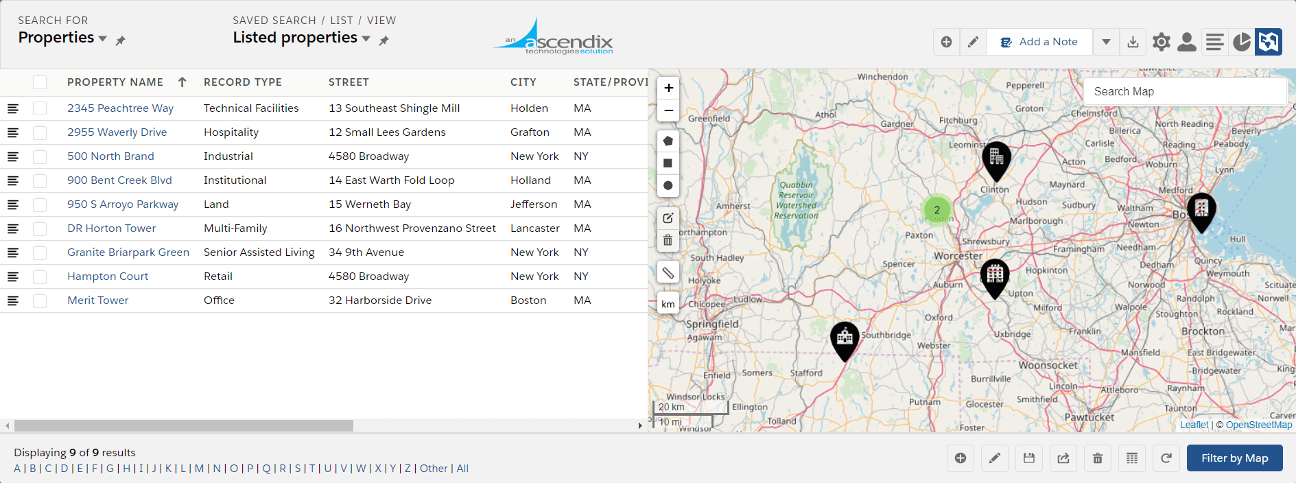 Ascendix-Search-app-for-Salesforce-custom-pins-on-a-map