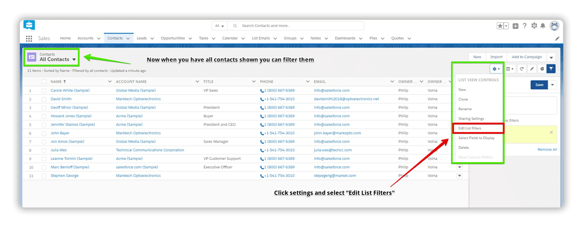 Salesforce Contact Database