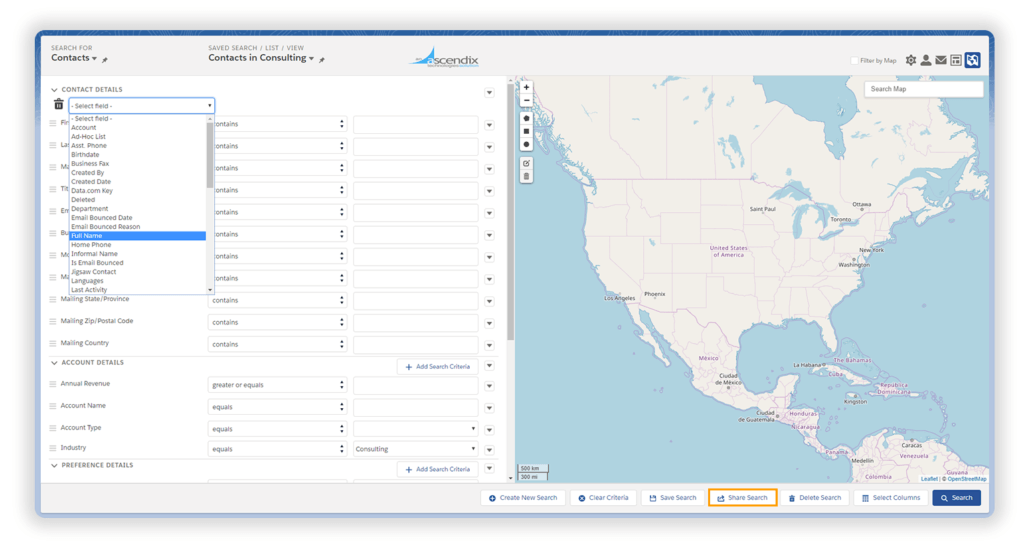 Searching for Custom Objects in Ascendix Search for Salesforce