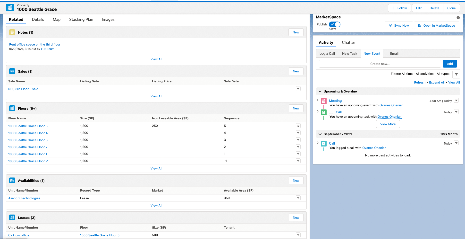 AscendixRE lists