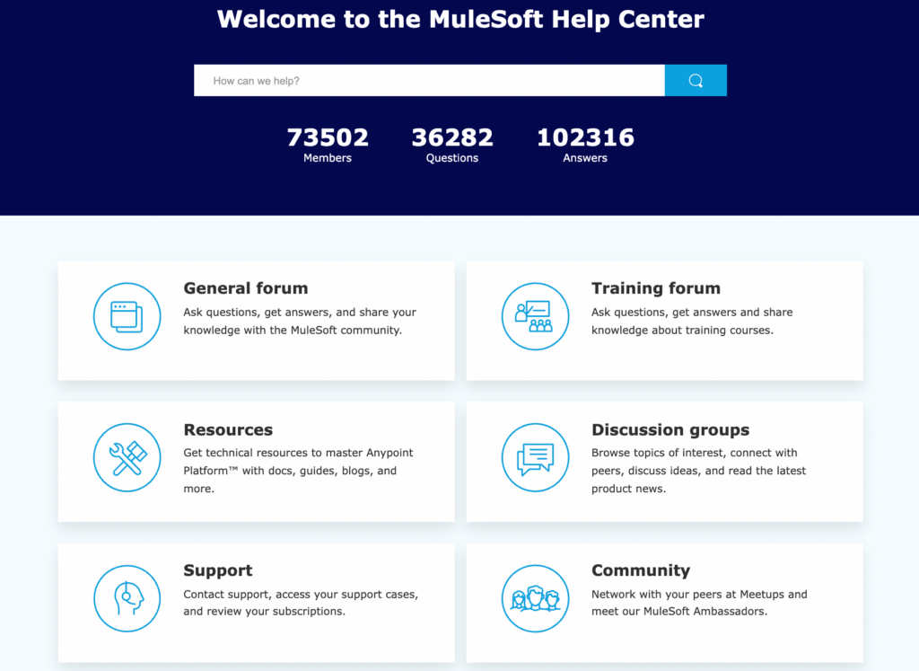 Mulesoft Help Center Home Page