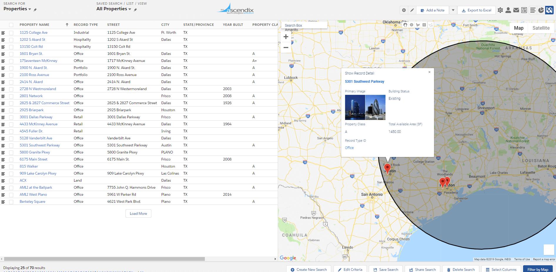 CRE software Ascendix Search