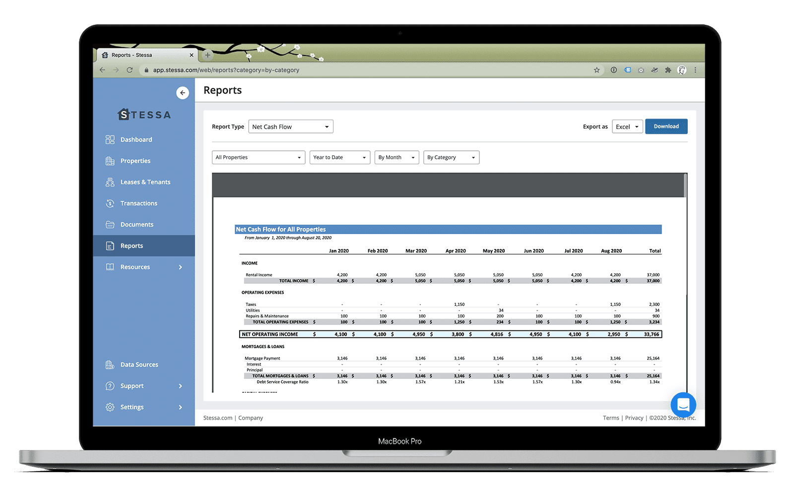 CRE software Stessa