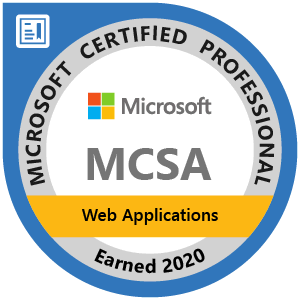 MCSA 2020 certificate award Ascendix Tech