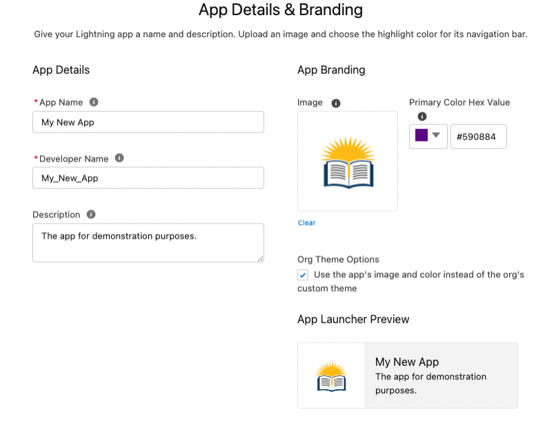 How to Add App Details and Branding in Salesforce Ascendix