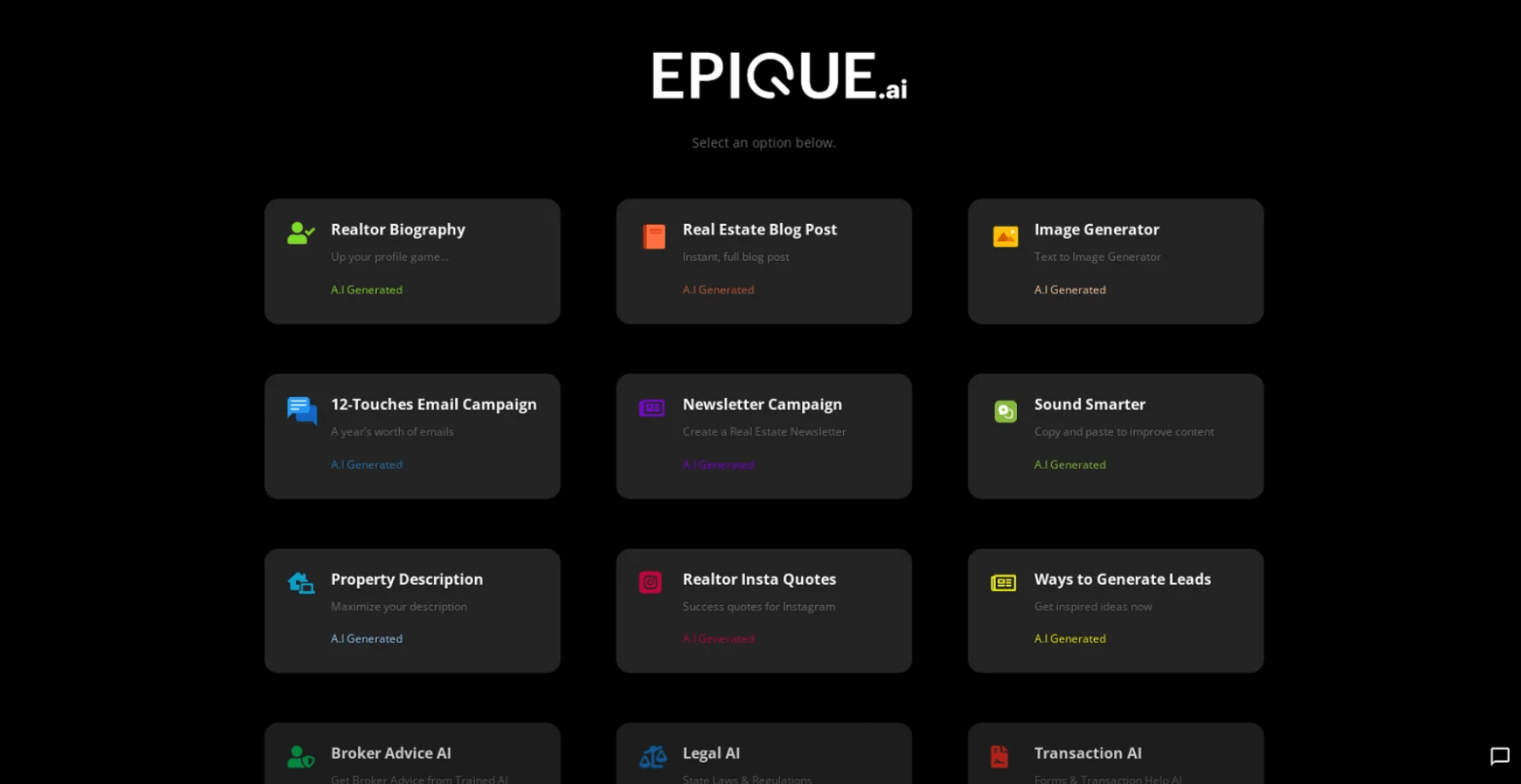 Epique - Best AI for Real Estate Agents