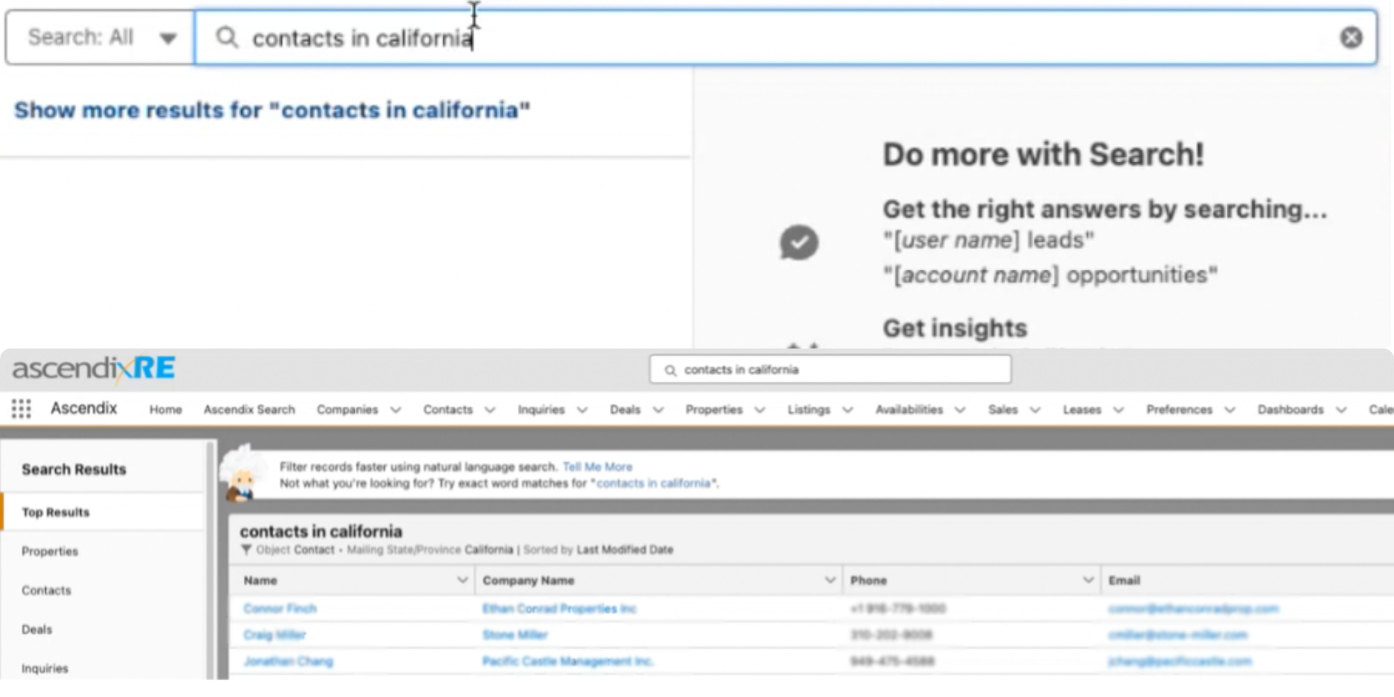 All Contacts in California Search Results