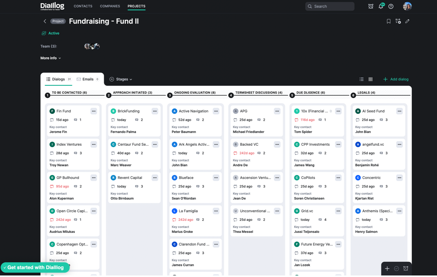 Dialllog CRM for Venture Capital