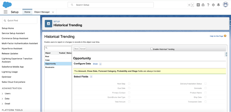 How to Enable Historical Trending in Salesforce | Ascendix