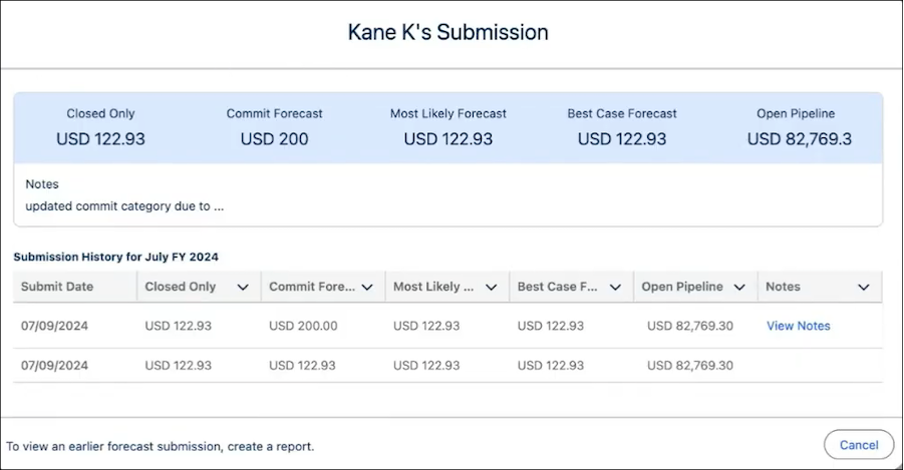 Capture Forecasts at a Point in Time with Forecast Submissions in Salesforce Ascendix