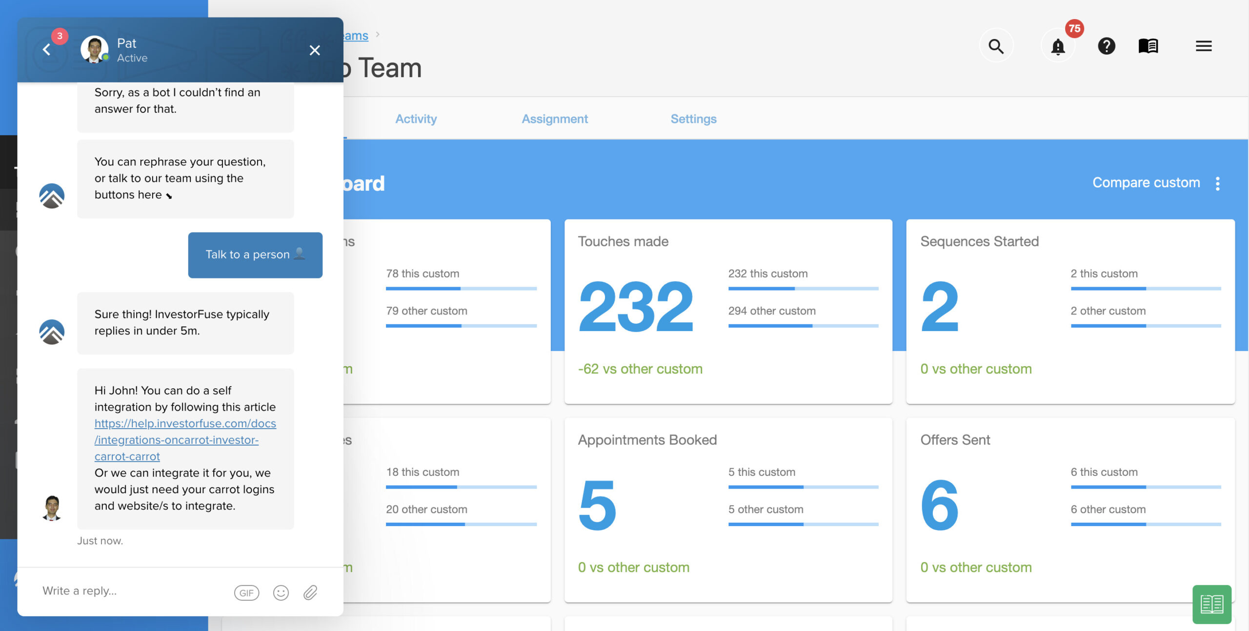 InvestorFuse dashboard