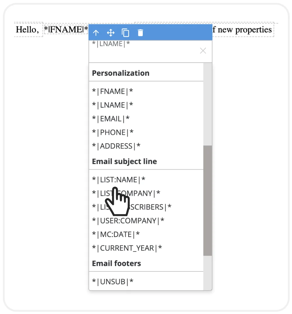 Mailchimp integration