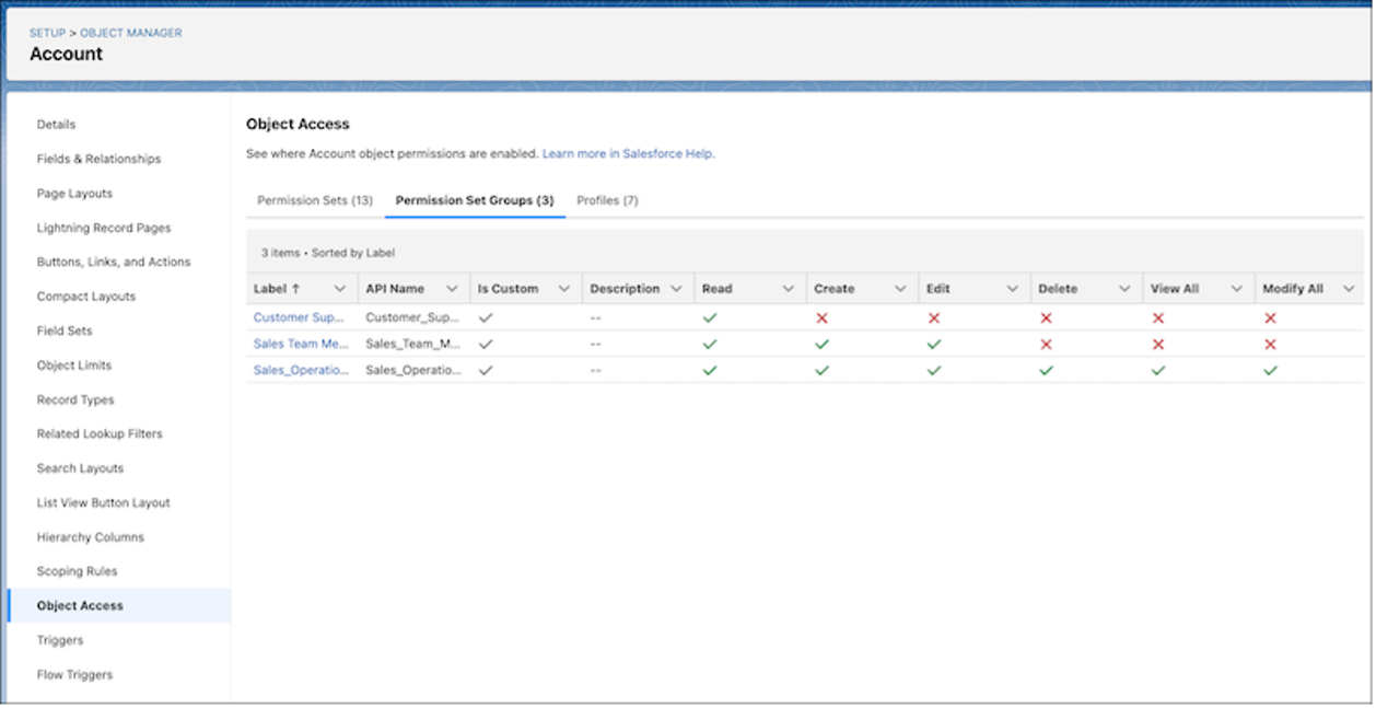 New Object Access Summary in Object Manager Ascendix