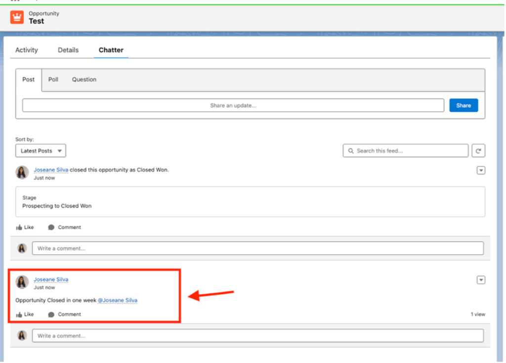 Result of the Record Triggered Salesforce Flow