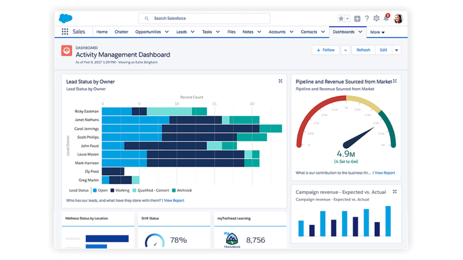 Activity Management Dashboard in Salesforce