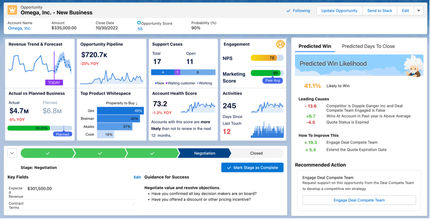 An Example of CRM Analytics Interface