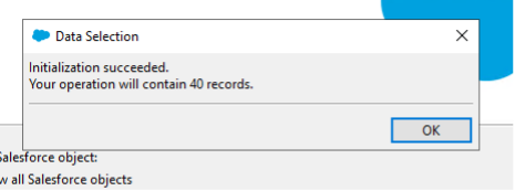 Data Migration Initialization Message