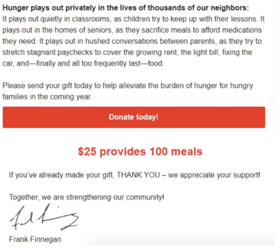 Donation Request Email Example