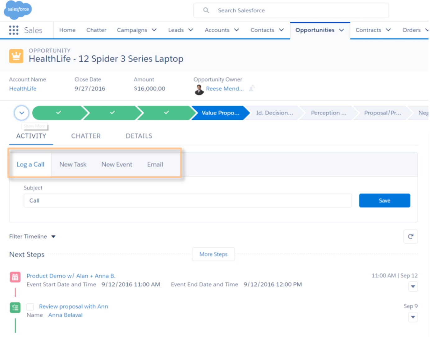 Opportunity Management in Salesforce Sales Cloud