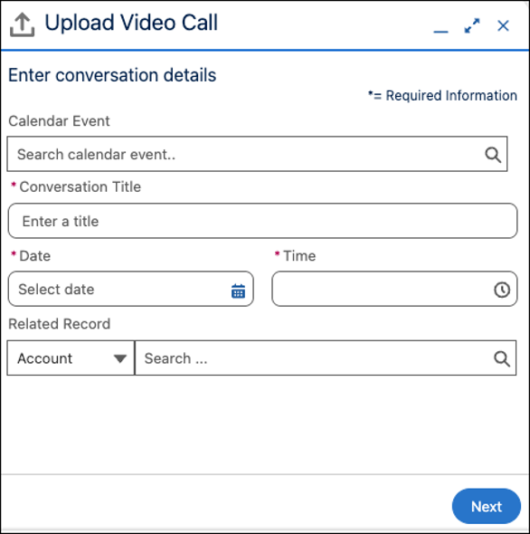 Video Uploads for Salesforce Conversation Insights