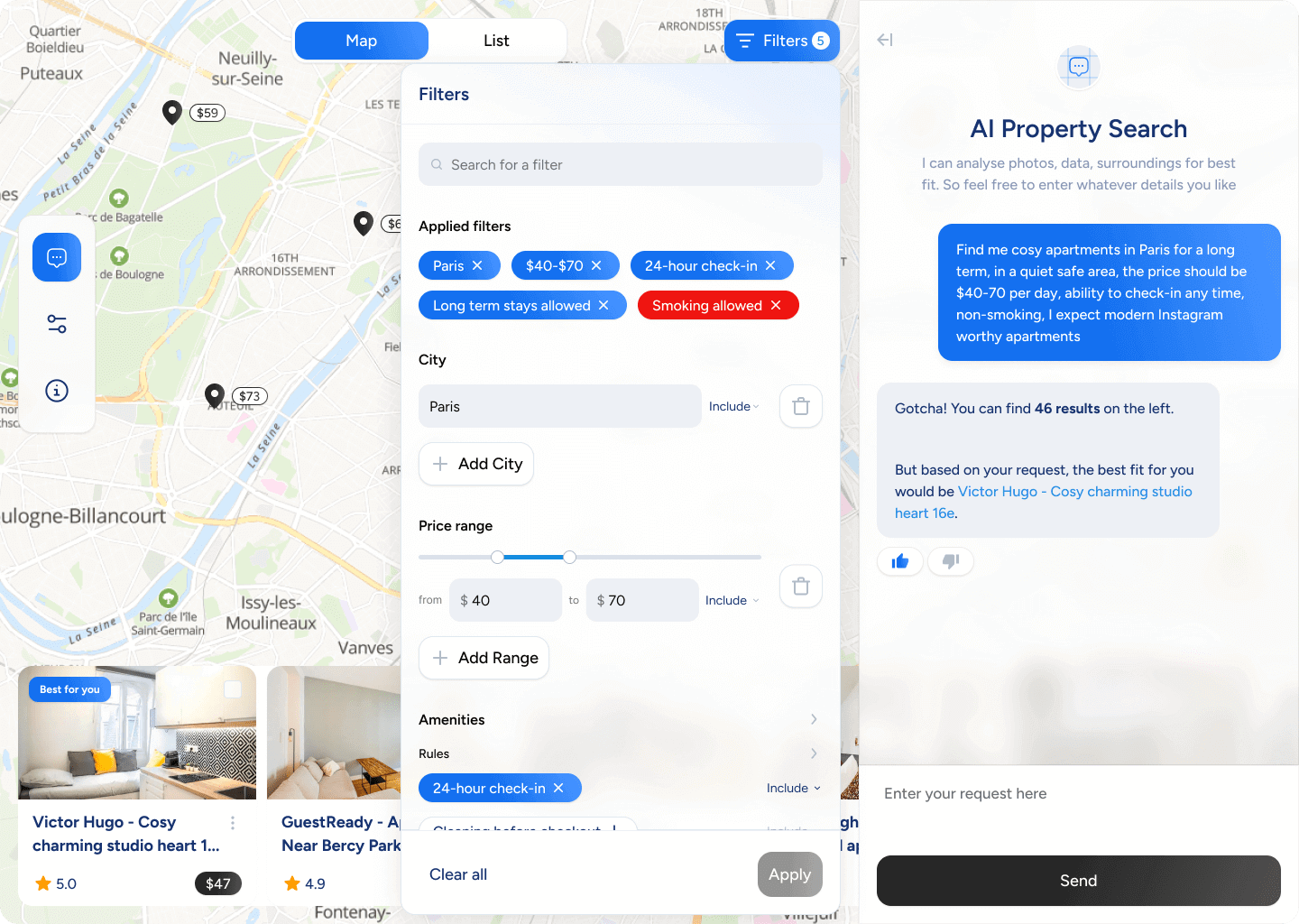 Natural language search: filters | AI in CRE