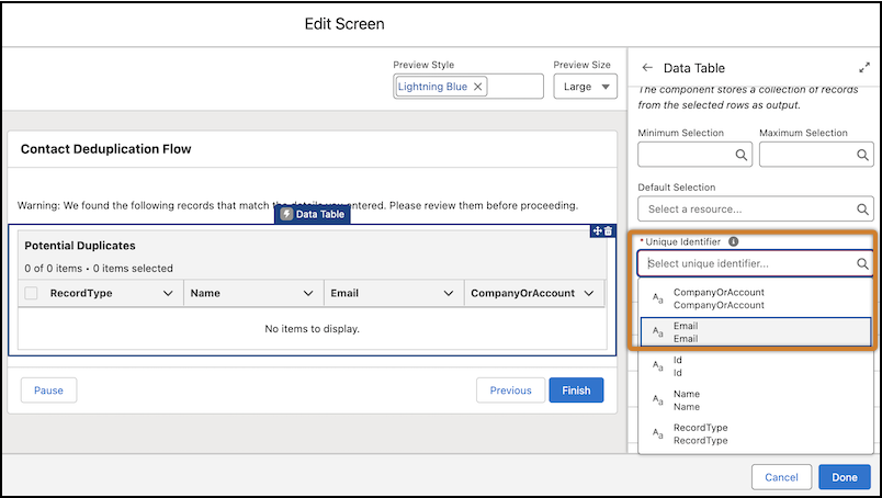 An Example of Display Complex Data with Apex-Defined Collection Support in Data Tables