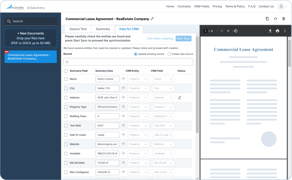 AI data entry
