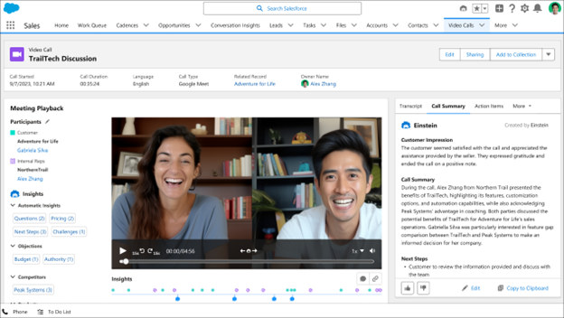 einstein conversation insights for agentforce sales