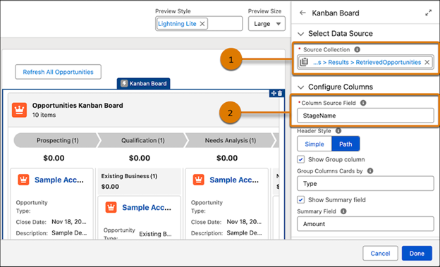 kanban boards in salesforce flows salesforce release spring '26