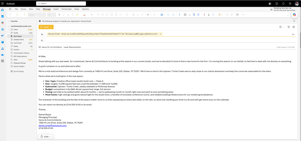 Harvest automates data extraction from email
