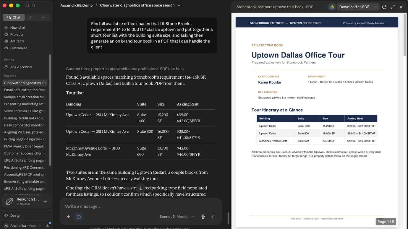 claude real estate ai use case: tour book assembly