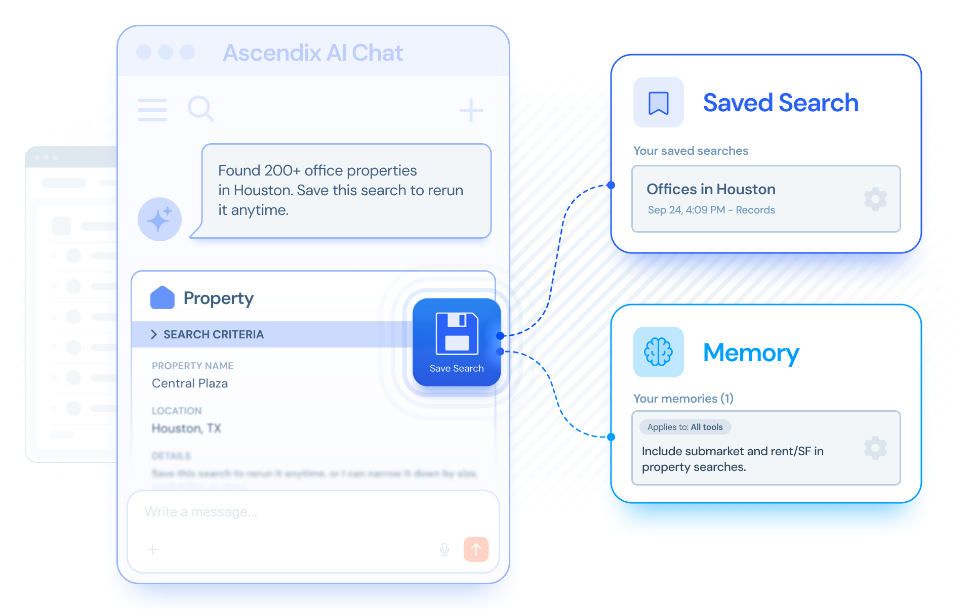 Reusable Searches with Ascendix AI Agent